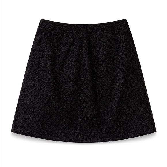 New York & Company Dresses & Skirts - NY&Co Black Lace A-Line Mini Skirt Size 12 Textured Overlay